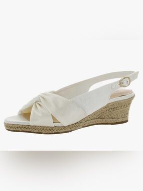 Women’s Ivory Knot Front Slingback Espadrille 2" Wedge worn once